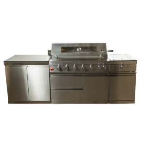 304 Silver Grill, Sideburner, Cabinet Combo